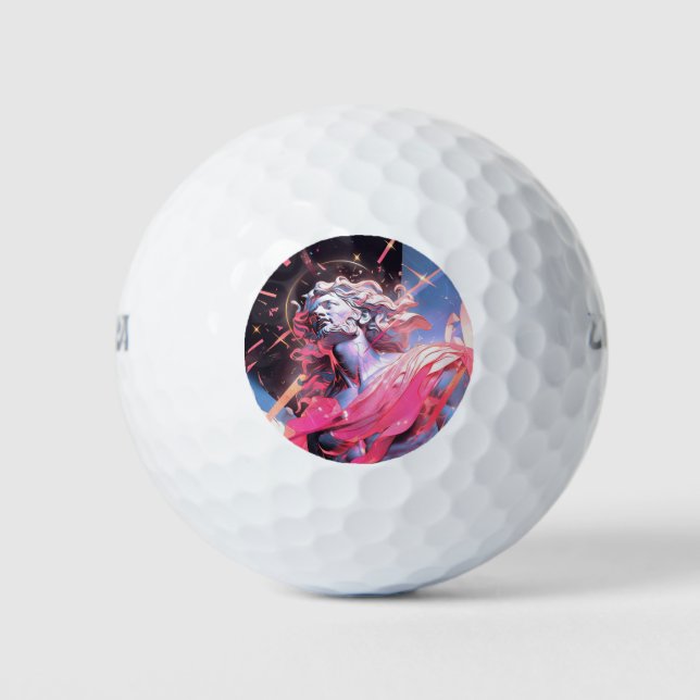 Balles De Golf Statue cool Vaporwave de David en rose (Devant)