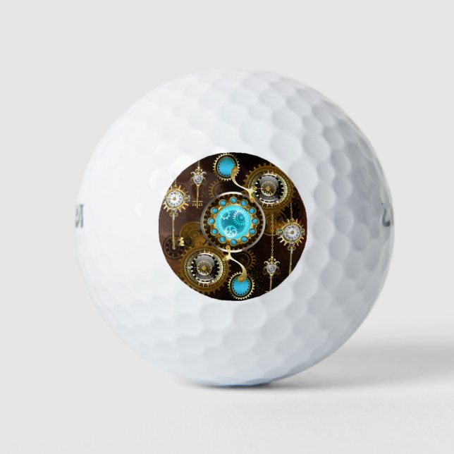 Balles De Golf Steampunk Rusty Background (Devant)