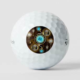 Balles De Golf Steampunk Rusty Background