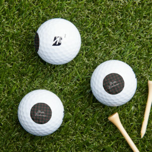 Balles De Golf Stewart Black Original Scottish Tartan