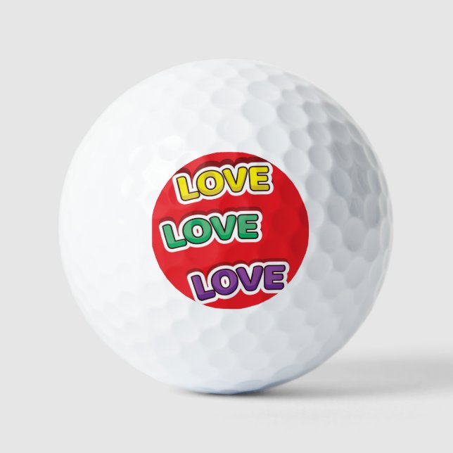 Balles De Golf Sticker d'amour (Recto)