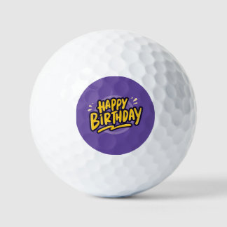 Balles De Golf Sticker d'anniversaire