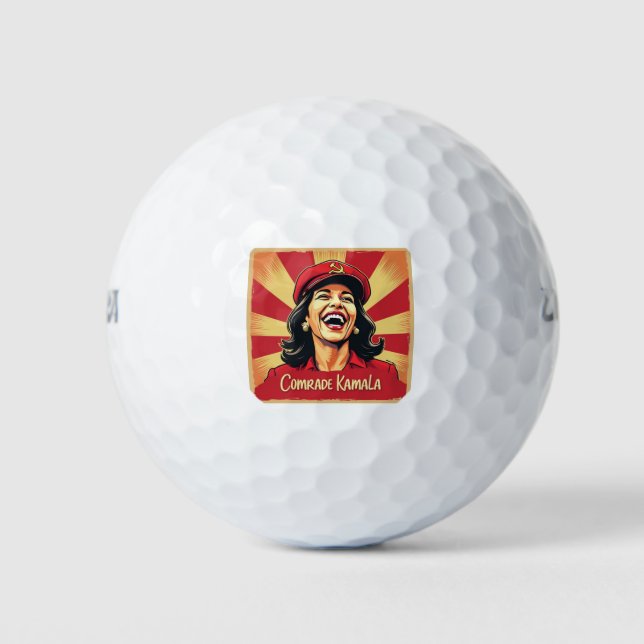 Balles De Golf Stop Kamunism Harris Walz 2024 Camarade Kamala (Devant)