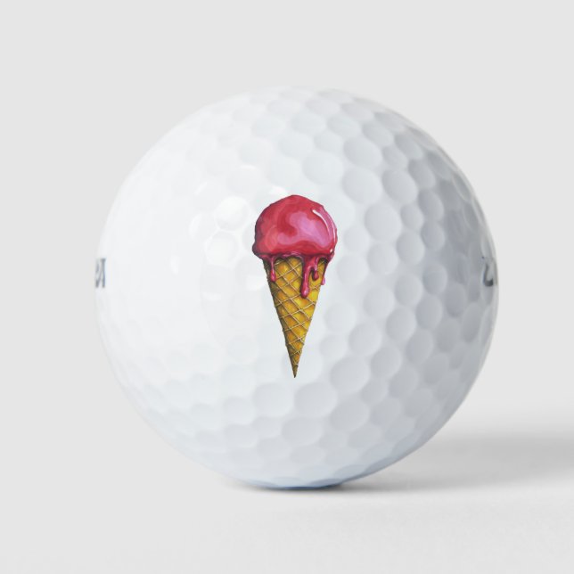 Balles De Golf Strawberry Ice-cream cone (Devant)