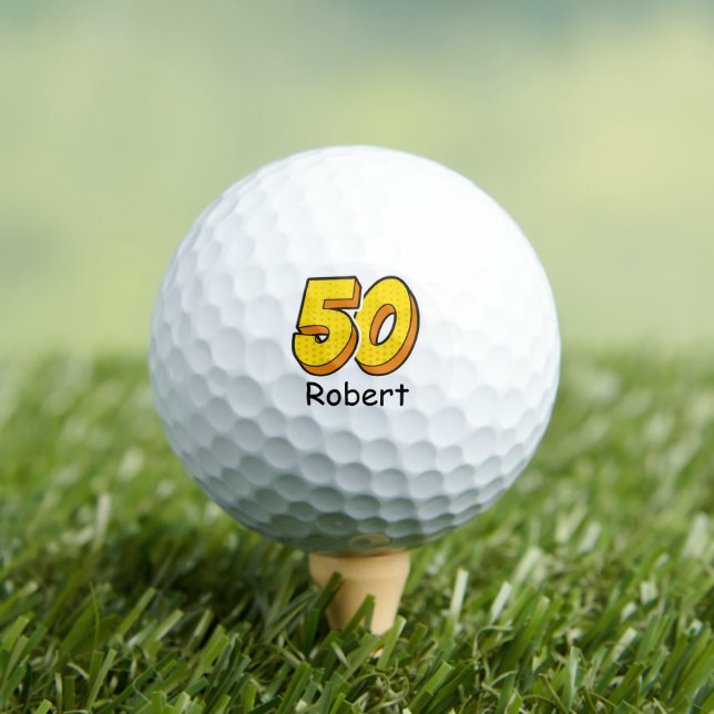Balles De Golf Style de bande dessinée 50e anniversaire Golfer Gi (T-shirt Insitu)