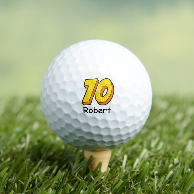 Balles De Golf Style de bande dessinée 70e anniversaire Golfer Gi (T-shirt Insitu)