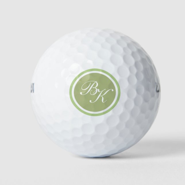 Balles De Golf Style de monogramme élégant (Devant)