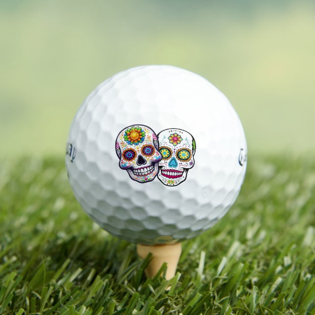 Balles De Golf Sugar Skull Golf Balls - Dia de los Muertos Gift (T-shirt Insitu)