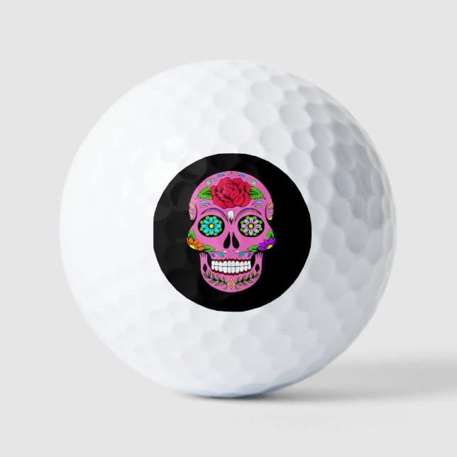 Balles de golf Sugar Skulls (Recto)