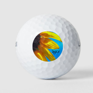 Balles De Golf Sunflower Blue Sky Boules de golf personnalisées