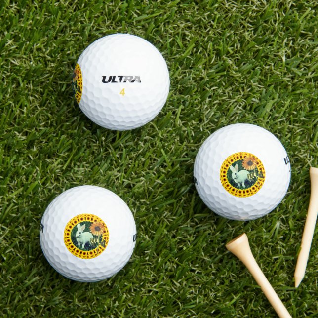 Balles De Golf Sunflower Rabbit Sunshine Golf Balls (Herbe in situ)