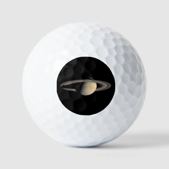Balles De Golf Sunlit Saturn Gas géant Planet par Cassini (Recto)