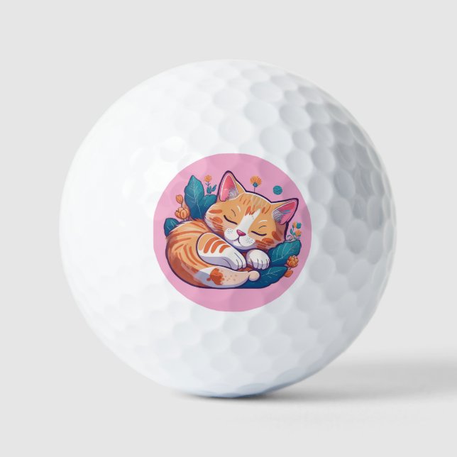 Balles De Golf Sunset Kitty (Recto)