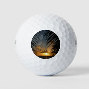 Balles De Golf Sunset Through Palm Fronds