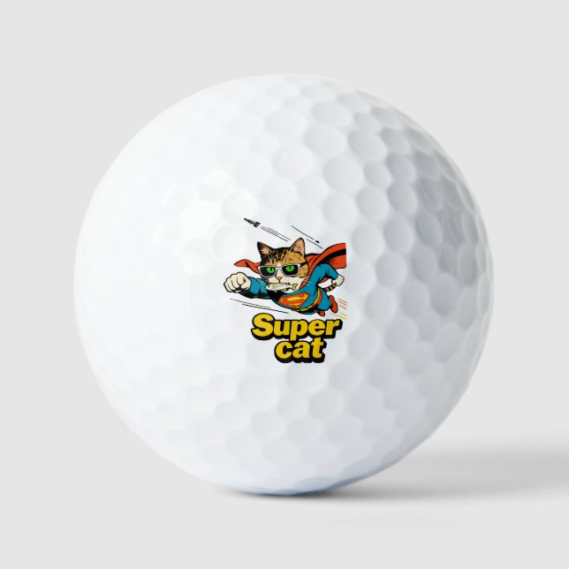 Balles De Golf Super Chat Volant avec Poisson  (Recto)