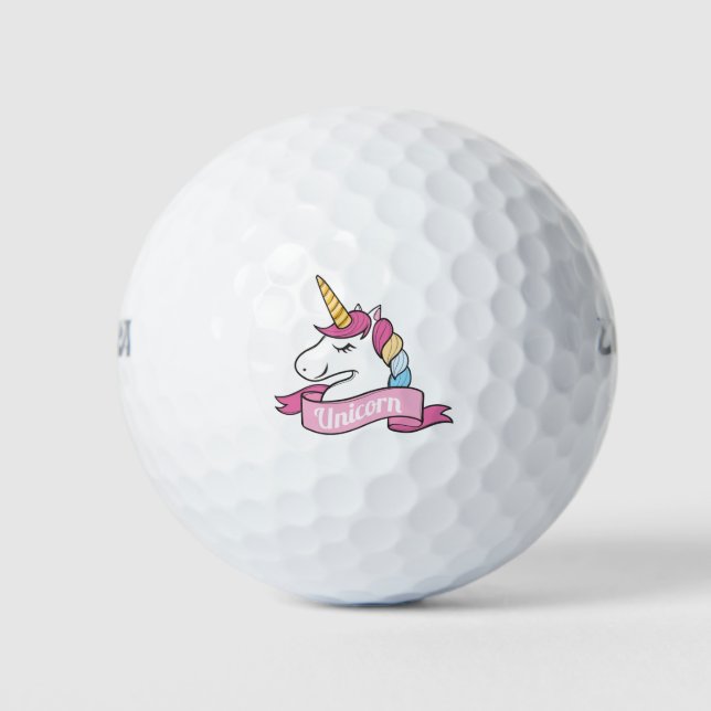 Balles De Golf Super Cool Unicorn (Devant)
