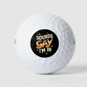 Balles De Golf Super Sounds Gay I'm In LGBT Rainbow Pride