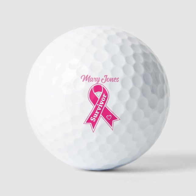 Balles De Golf Survivant du cancer du sein (Recto)