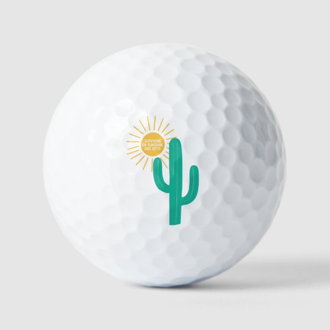Balles De Golf Survivre sur la Sunshine et l'Esprit (Recto)