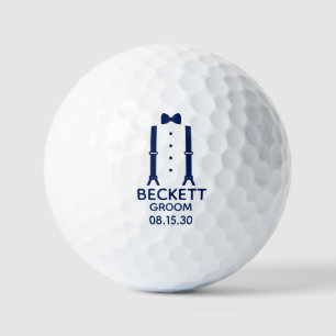 Balles De Golf Suspentes de marié avec nœud papillon