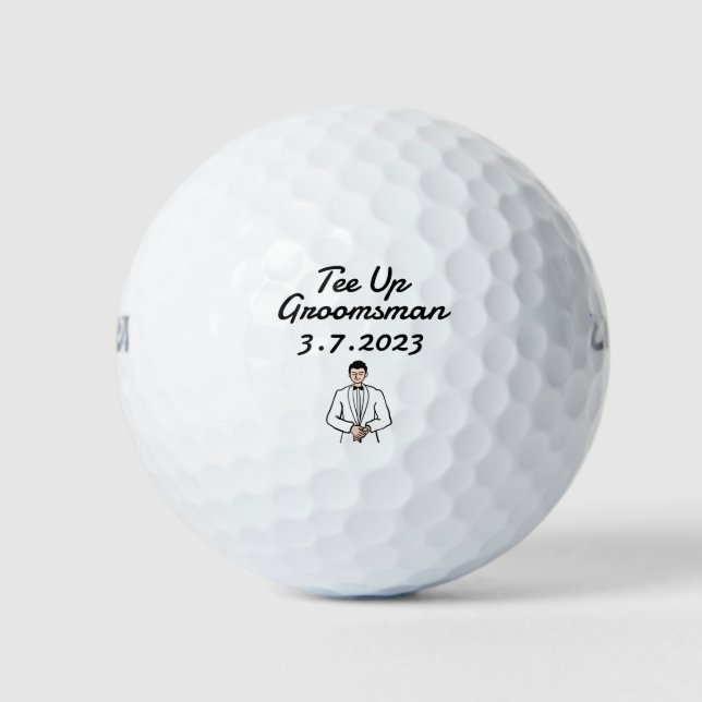 Balles De Golf Swing in Style : Invitation Vos Groomsmen avec un  (Devant)