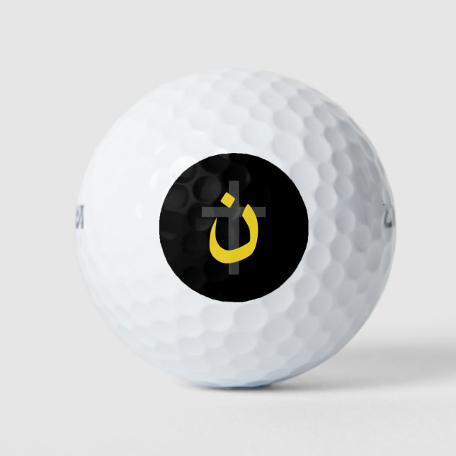 Balles De Golf Symbole chrétien Nazaréen Solidarité et Croix (Devant)