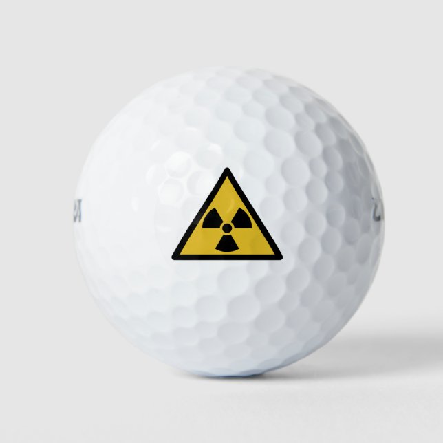 Balles De Golf Symbole d'avertissement de rayonnement (danger rad (Devant)
