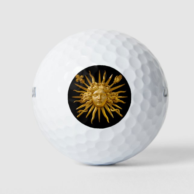Balles De Golf Symbole de Louis XIV le Roi Soleil (Devant)