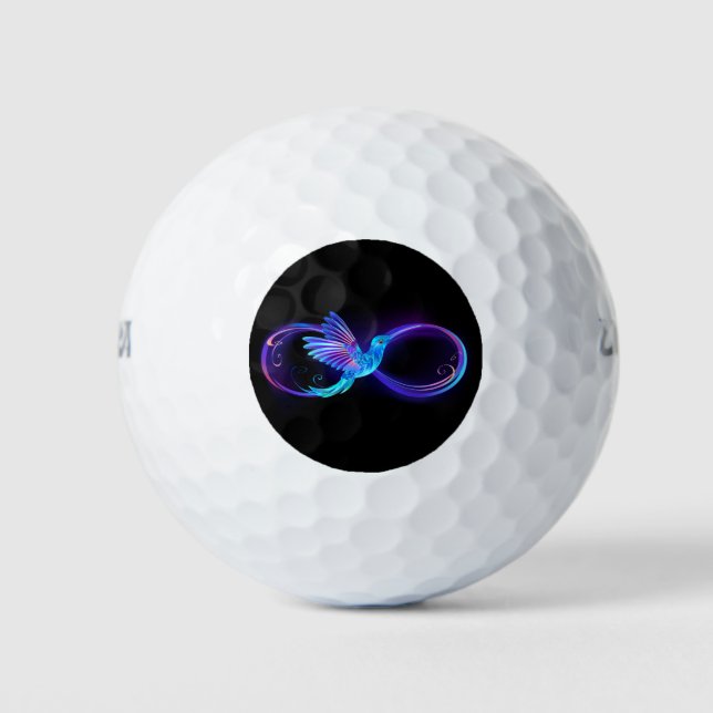 Balles De Golf Symbole de Neon Infinity par Glowing Hummingbird (Devant)