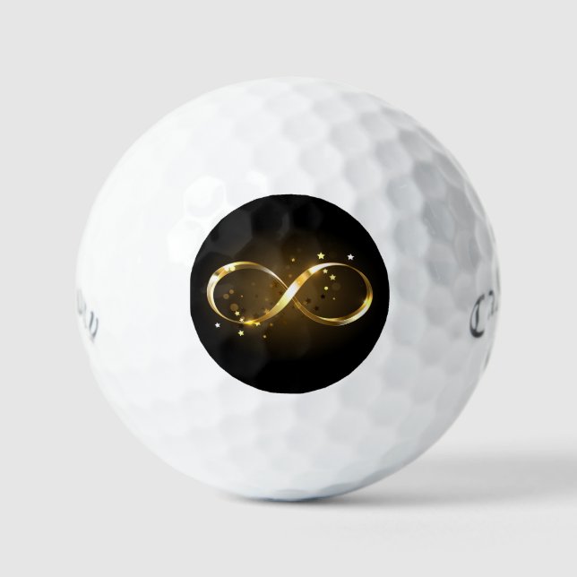Balles De Golf Symbole d'infini doré (Recto)