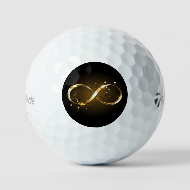Balles De Golf Symbole d'infini doré (Recto)