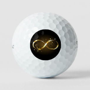 Balles De Golf Symbole d'infini doré