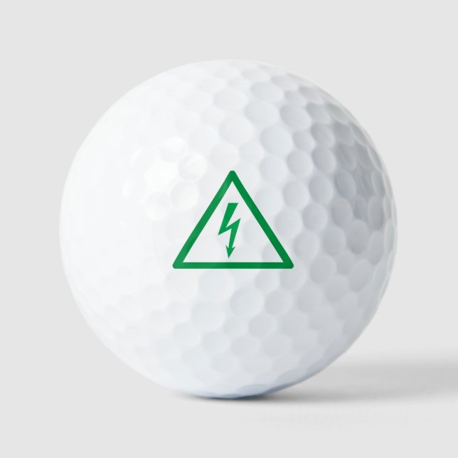 Balles De Golf symbole électrique vert puissance écologique (Recto)
