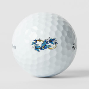 Balles De Golf Symbole infini de papillons Morpho bleus