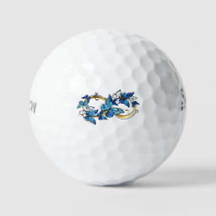 Balles De Golf Symbole infini de papillons Morpho bleus