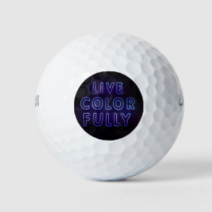 Balles De Golf Symbole néon coloré