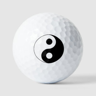 Balles De Golf Symbole Yin et Yang blanc et noir