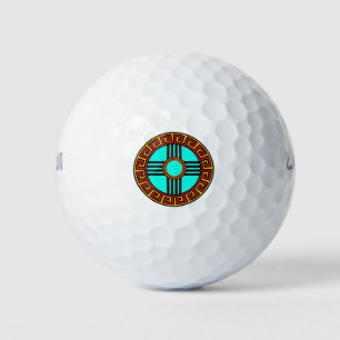 Balles De Golf Symbole Zia du Nouveau-Mexique