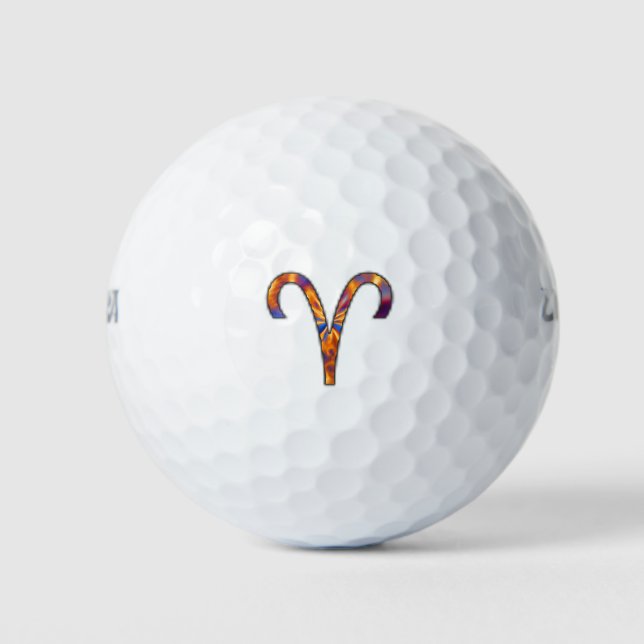 Balles De Golf Symbole Zodiac Aries Élément par Kenneth Yoncich (Devant)
