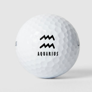 Balles De Golf Symbole zodiaque Aquarius