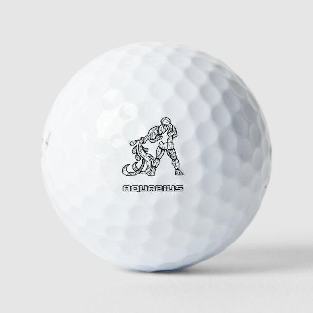 Balles De Golf SYMBOLE Zodiaque Aquarius Balls de golf (Devant)