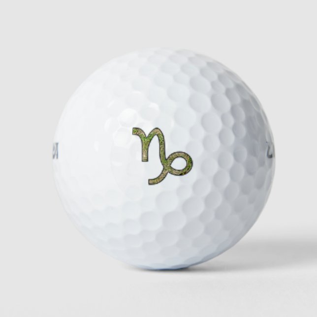 Balles De Golf Symbole zodiaque Capricorne Élément par K Yoncich (Devant)