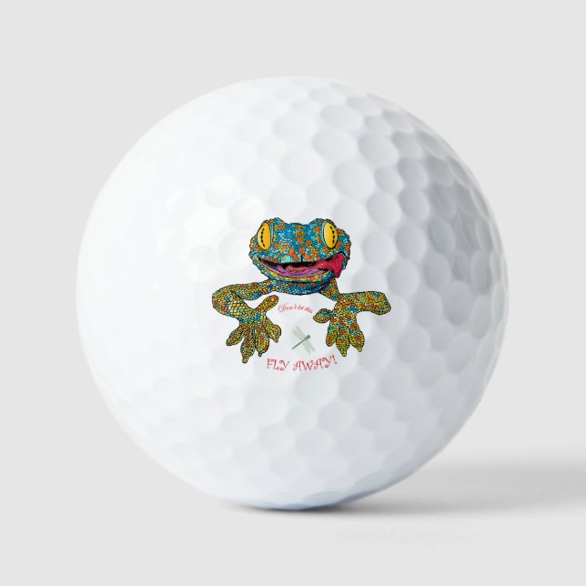 Balles De Golf T-shirt avec lézard (Recto)
