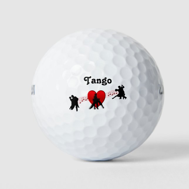 Balles De Golf Tango Dances I Heart New Twist Design (Devant)