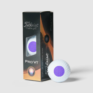 Balles De Golf Tartan rose Et Bleu,