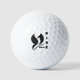 Balles De Golf Tasse à café noire minimaliste avec logo d'oiseau