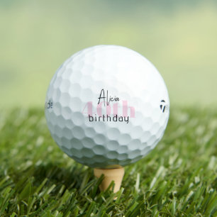 Balles De Golf Taylor personnalisé rose 40e anniversaire TP5