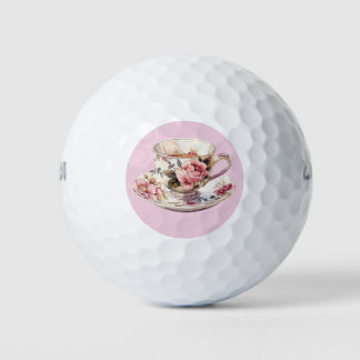 Balles De Golf Tea Time Floral