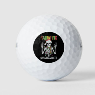 Balles De Golf Technicien en radiologie de Noël Santa Squelette R