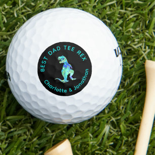 Balles De Golf Tee Rex Drôle Dinosaure Golfant Papa Blague